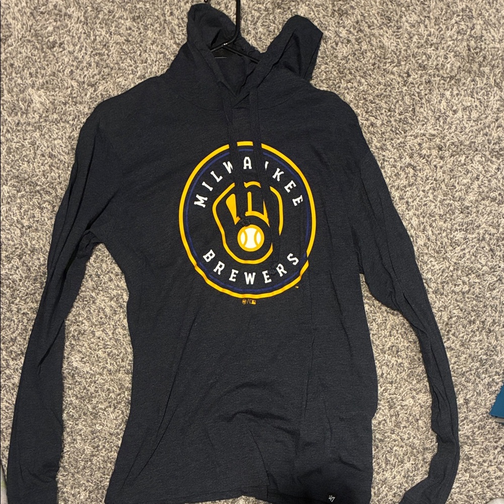 Milwaukee Brewers Women's Navy Hoodie